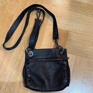 Hammitt Small Tony Leather Crossbody Bag with gunmetal grommets